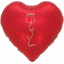 Воздушный шар фольгированный 18\'\' Сердце  Роза Красный 46 см