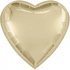 Воздушный шар фольгированный без рисунка 36\'\' Сердце Шампань 91 см