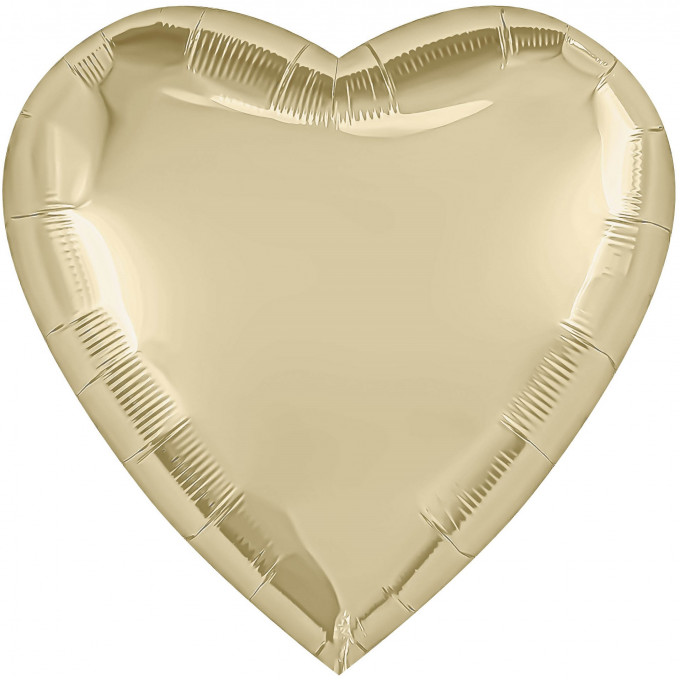 Воздушный шар фольгированный без рисунка 36\'\' Сердце Шампань 91 см