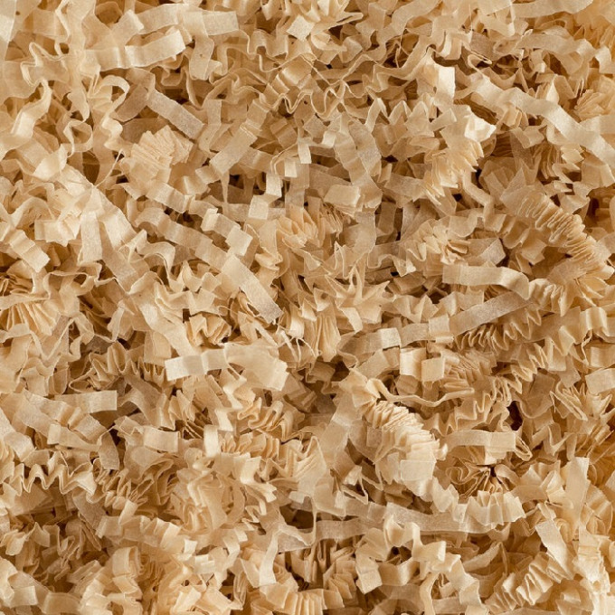 Наполнитель для коробок пергамент небеленый (бело-бежевый) 100гр.