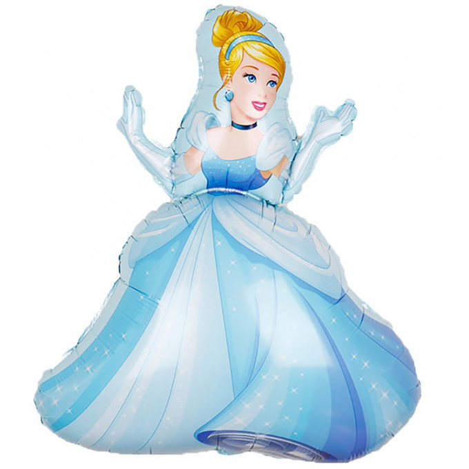 Воздушный шар фольгированный 36"/91 см Фигура Принцесса Золушка танцующая