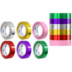 Упаковочная лента цветная/ассорти, ширина 3см*50ярд МИКС (6 цв*1)