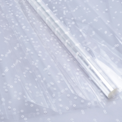 Пленка цветная 70см/200гр Цветочки белый