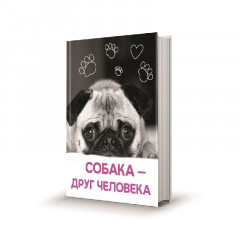 Магнит мини-книжка том 213 Собака-друг человека. Мопс