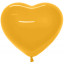 Воздушный шар  латексный 6" Сердца  Золото / Gold R / 100 шт. / (Колумбия)