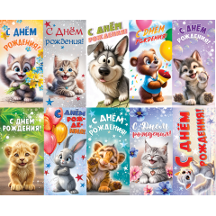 Конверт для денег СДР детские МИКС (10в*2)