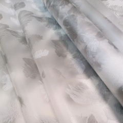 Пленка матовая 60см*10ярд Перья СЕРЕБРО