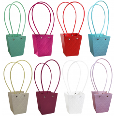 ПЛАЙМ пакет для цветов и подарков РОМБЫ 12*8*12,5см АССОРТИ (8в*1)