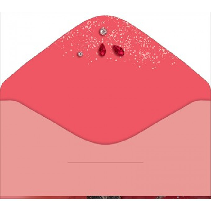 Конверт для денег без надписи (красная роза)