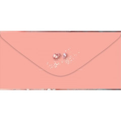 Конверт для денег без надписи (розовая роза)