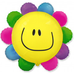 Воздушный шар фольгированнный 30" Цветик - многоцветик (солнечная улыбка) 73*77см