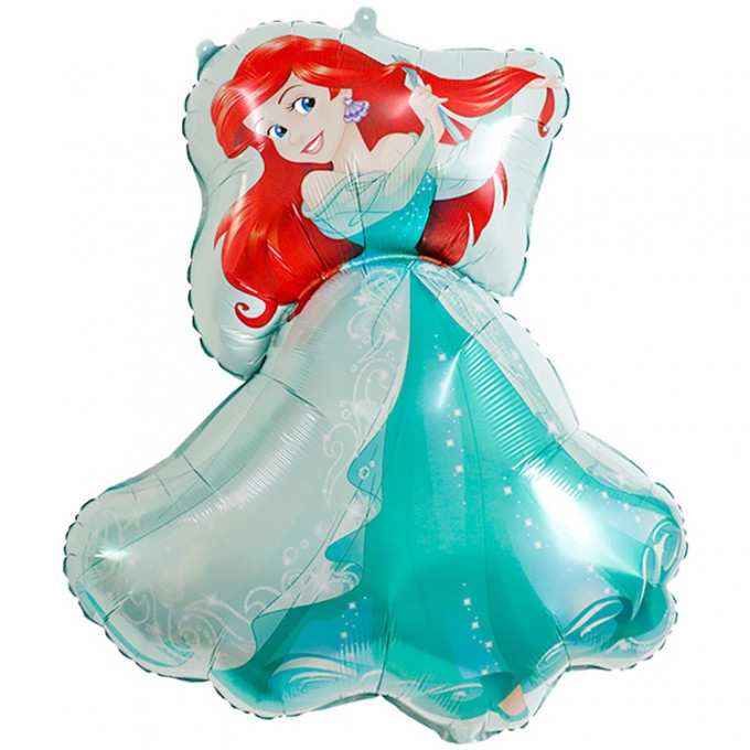 Воздушный шар фольгированный 35"/89см фигура Русалочка Ариэль