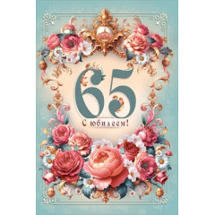 Открытка "С юбилеем 65!"