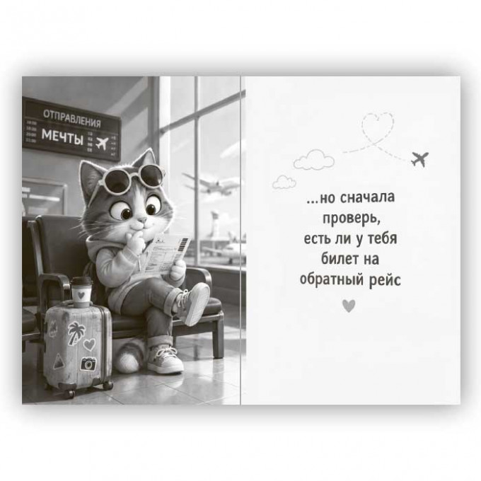 Открытка с конвертом Лети к мечтам!