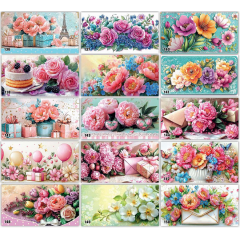 Конверт для денег Без надписи ЦВЕТЫ Женский Микс (15в*2)