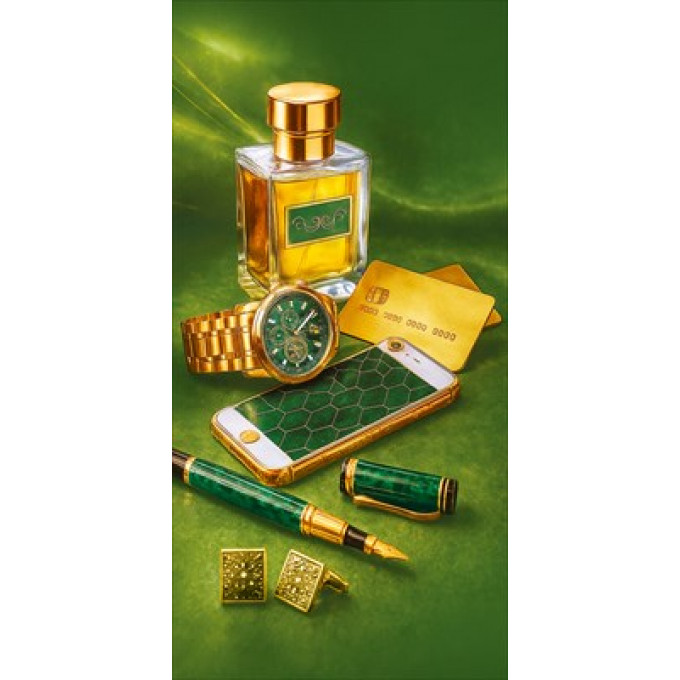 Конверт для денег без надписи (деловой набор на зелёном)