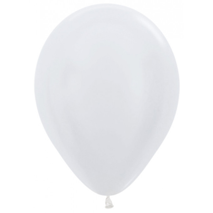 воздушный шар латексный 5"Перламутр  Белый жемчужный / Pearl / 100 шт. / (Колумбия)