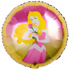 Воздушный шар фольгированный с рисунком 18" Круг Принцесса Спящая красавица