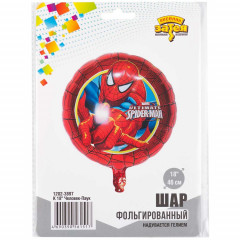 Воздушный шар фольгированный с рисунком 18" Круг Человек-Паук