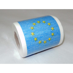 Сувенир туалетная бумага с рисунком "Евро флаг" 1 рулон (мини)