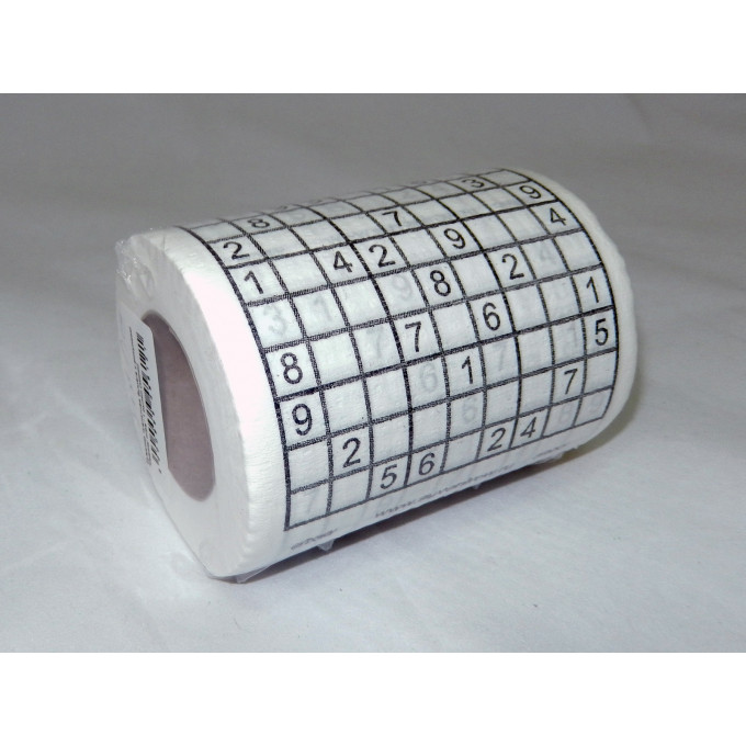 Сувенир туалетная бумага с рисунком "Судоку игра" 1 рулон (мини)