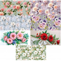 Конверт для денег Без надписи ЦВЕТЫ (7в*3)