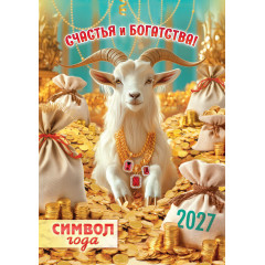 Календарь на спирали на 2027 год А3 Символ года. Счастья и богатства