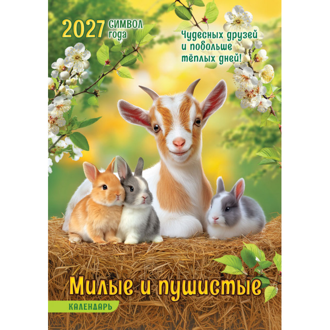 Календарь на спирали на 2027 год А3 Символ года. Милые и пушистые