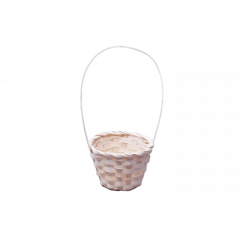 Корзина Бамбук D13xH9,5/28см Белый