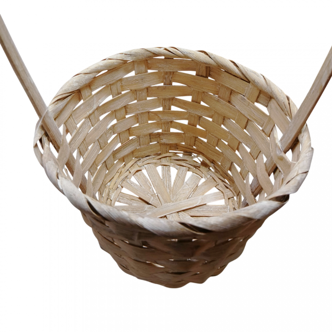 Корзина Бамбук D13xH9,5/28см Коричневый