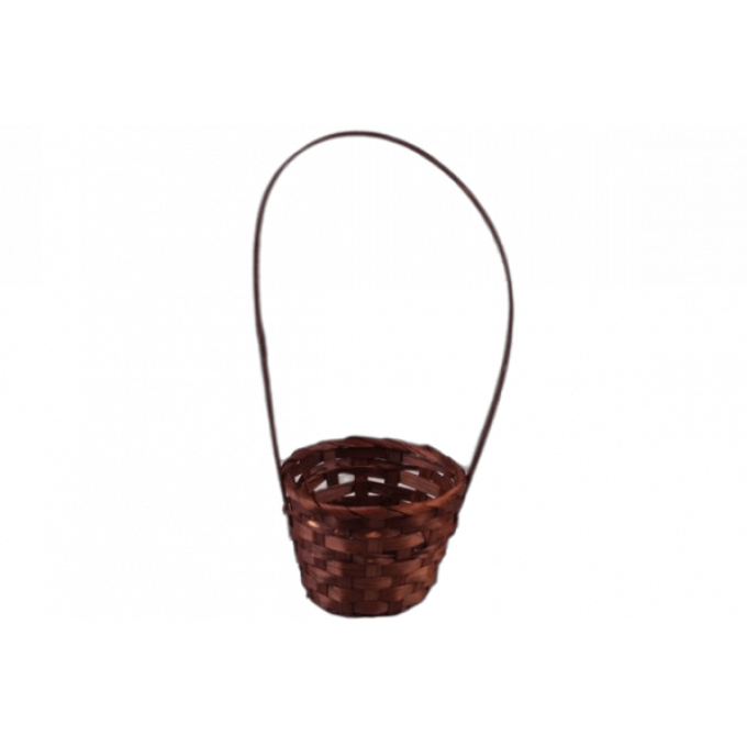 Корзина Бамбук D13xH9,5/28см Коричневый