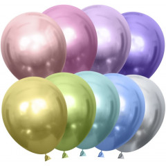 Воздушный шар латексный без рисунка 5'' Хром Ассорти 13 см
