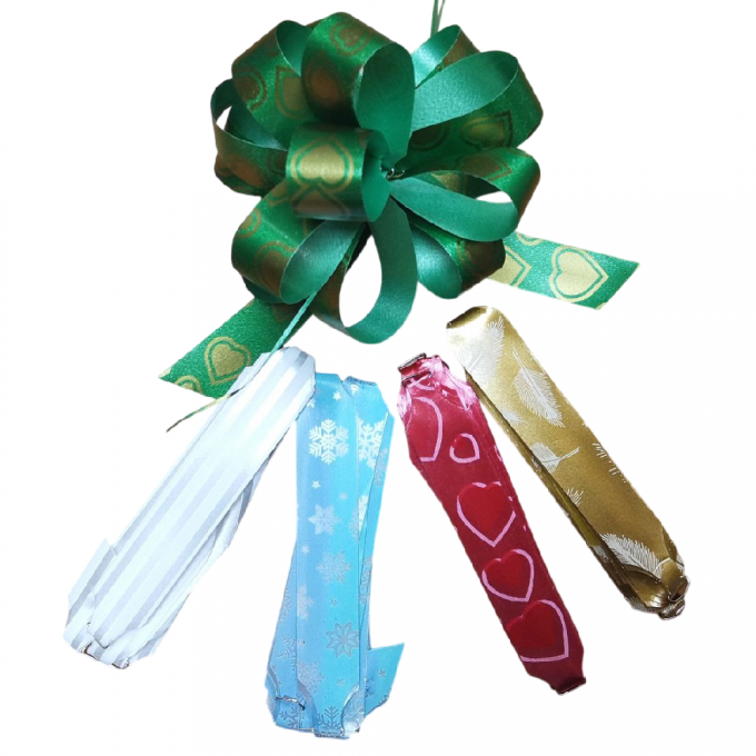 Бант-шар 1,8 см малый с рисунком ассорти