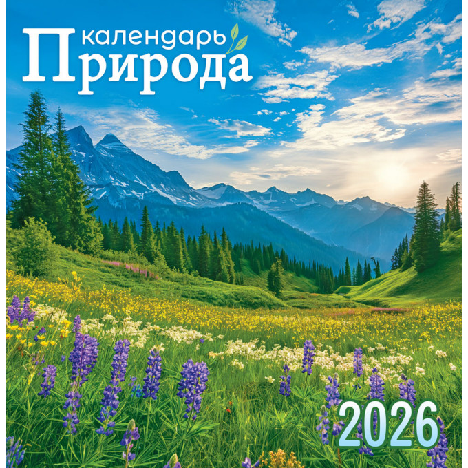 Календарь перекидной на скрепке на 2026 год Прекрасные дали