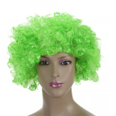 Парик волос кудрявый зеленый