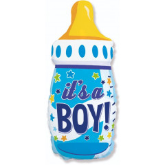 Воздушный шар фольгированный 41" Бутылочка для мальчика 80*43 см