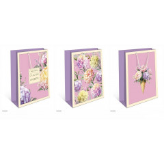 Набор пакетов подарочных 26*32*12 см НЕЖНОЕ УТРО Микс (3в*2)