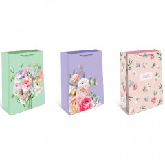 Набор пакетов подарочнных 11,5*14,5*6,5 см ЦВЕТОЧНЫЙ ВАЛЬС Микс (3в*2)