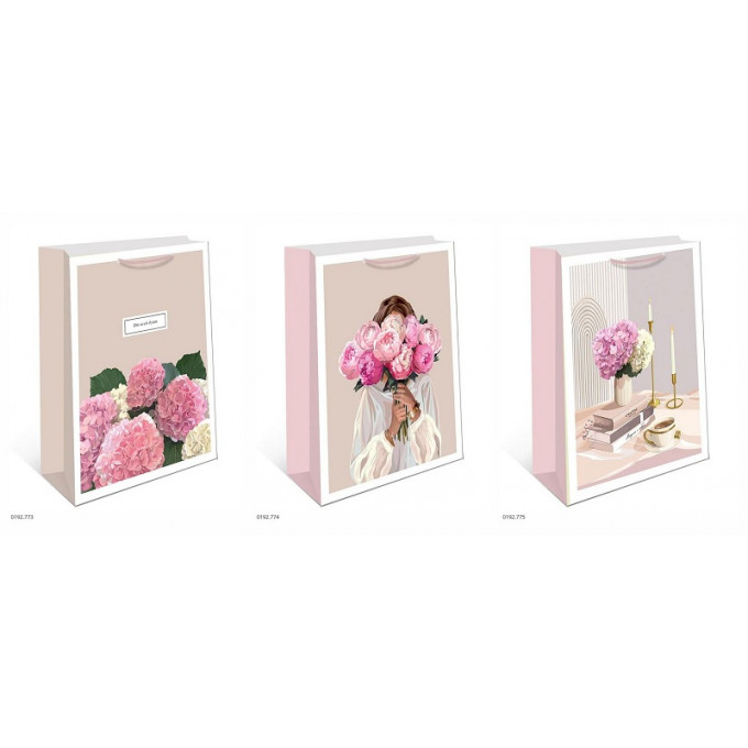 Пакет подарочный 18*22,3*10 см ЭСТЕТИКА Микс (3в*2)