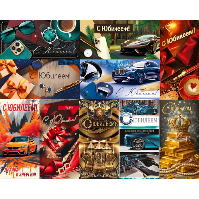 25 02 26 Конверт для денег С Юбилеем! муж (10в*2)   0192735