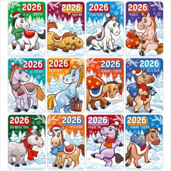 Календарь карманный на 2026 год МИКС