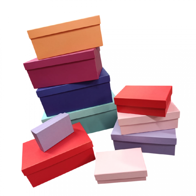 Коробка подарочная набор из 10 шт ПРЯМОУГОЛЬНИК 32,5*20*12,5/12*7*4 см АССОРТИ