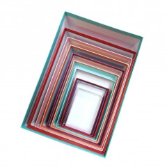 Коробка подарочная набор из 10 шт ПРЯМОУГОЛЬНИК 32,5*20*12,5/12*7*4 см АССОРТИ