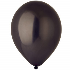 Воздушный шар латексный без рисунка 5"/65 Металлик Black