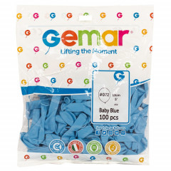 Воздушный шар латексный без рисунка 5"/72 Пастель Baby Blue