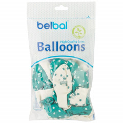 Воздушный шар латексный  с рисунком 14" пастель шелкография С Рождением Сыночка ассорти