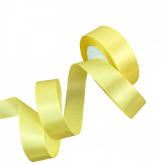 Лента атласная 25мм*25 Y Желтый пастель