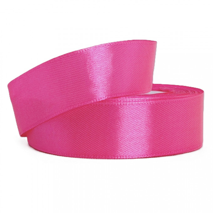 Лента атласная 25мм*25 Y Розовая камелия