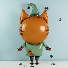 Воздушный шар фольгированный 43"/109 см Ходячая Фигура Три кота Компот в упаковке