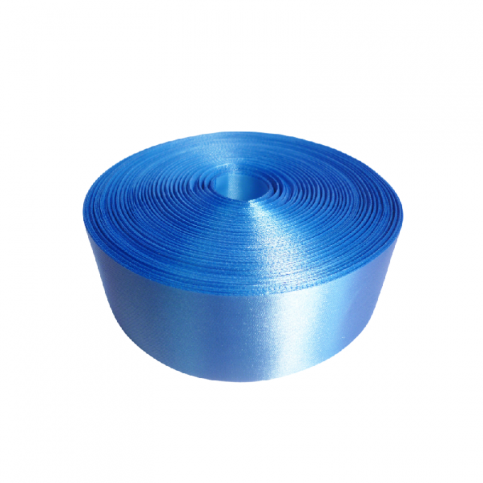 Лента атлас 5см/100м голубая